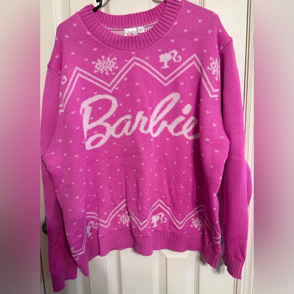 Barbie Sweaters - Barbie Fuchsia Crew Neck Sweater
